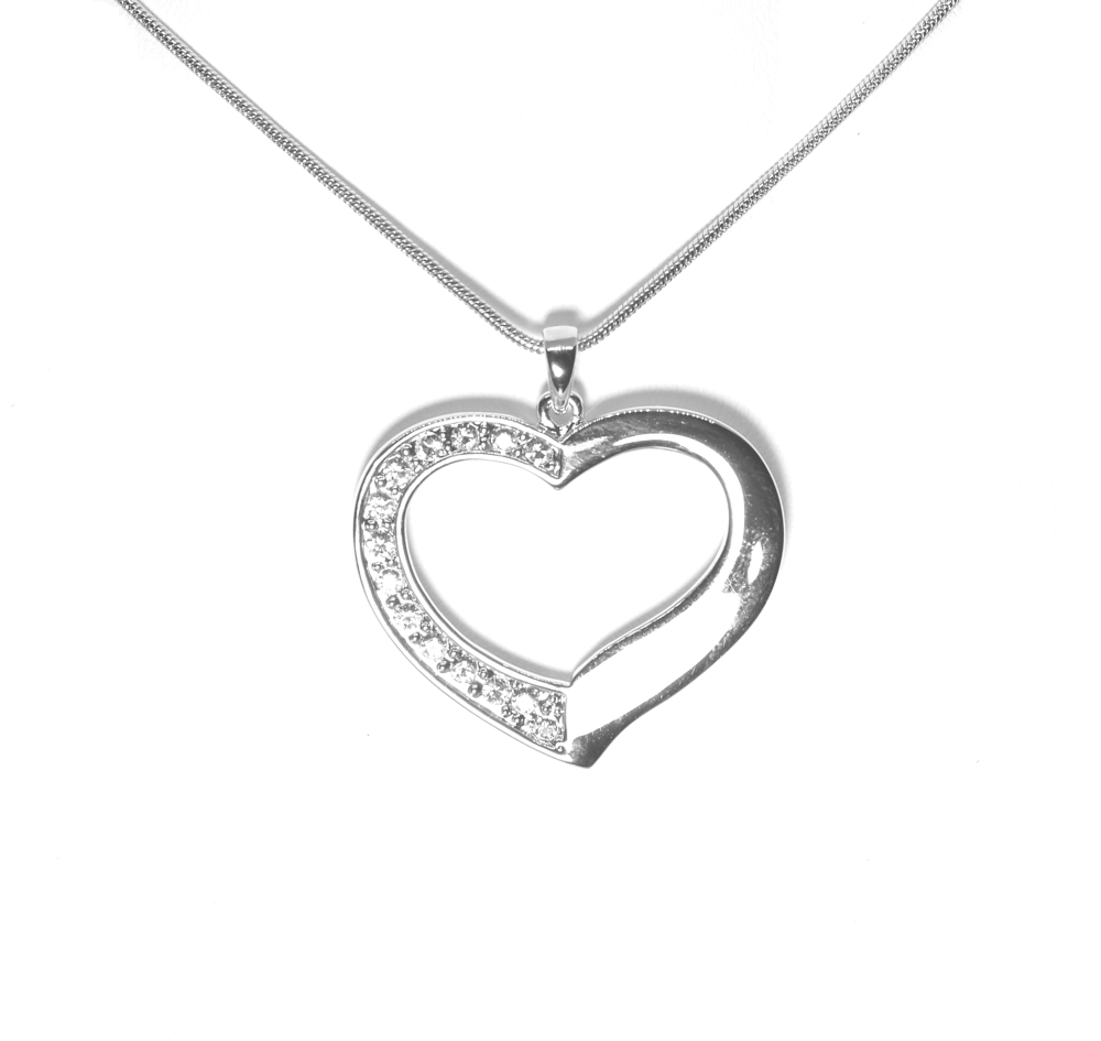 Colgante Silueta de Corazón Brillante