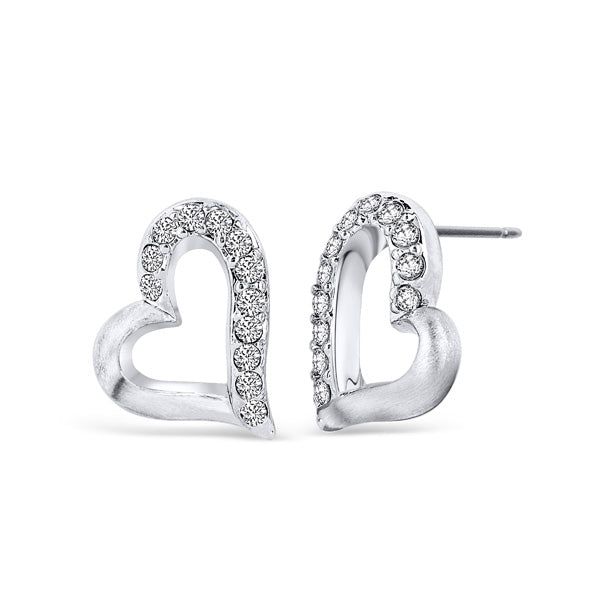 Aretes Corazón Curvado